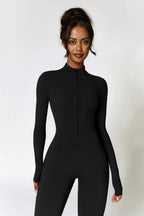 Althea | Damski dopasowany kombinezon z długim rękawem