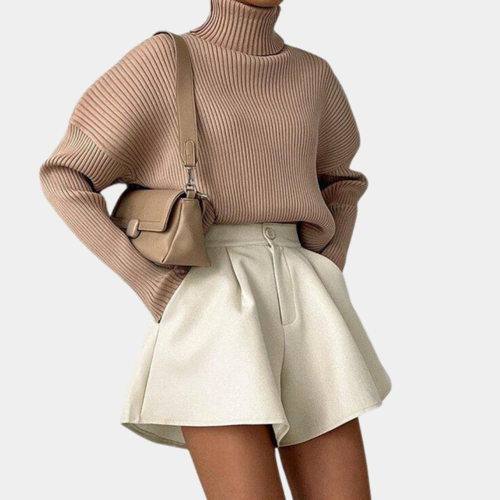 Nadia | Damskie eleganckie szorty z wysokim stanem