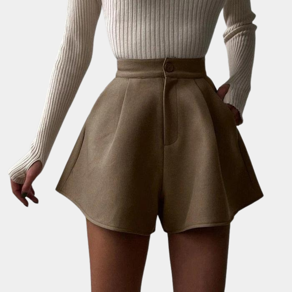 Nadia | Damskie eleganckie szorty z wysokim stanem