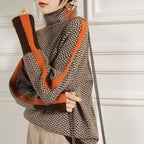 Malou™ | Sweter z wysokim kołnierzem w wyraziste paski