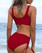 Mireya | Damskie Bikini z Wysokim Stanem i Regulacją Po Bokach