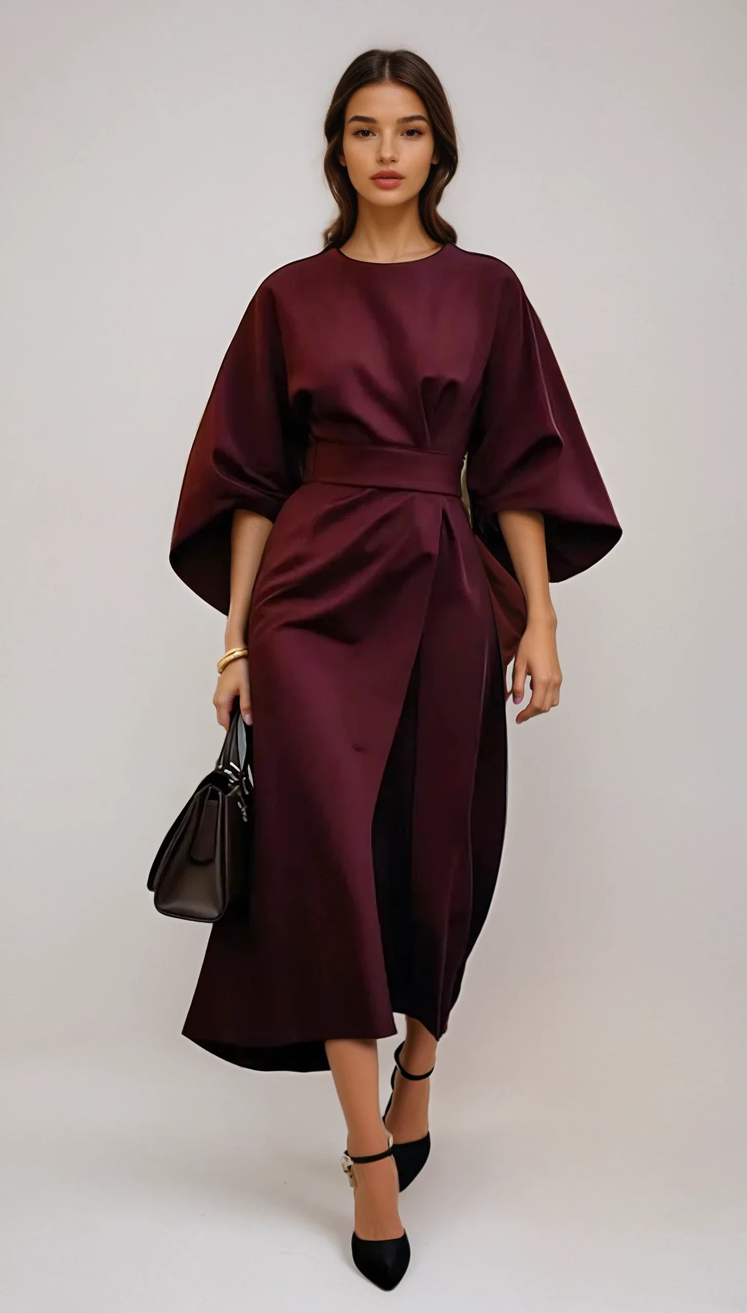 Sukienka Damska z Paskiem | Elegancki Krój | Lekka i Przewiewna Tkanina | Ponadczasowa Klasyka