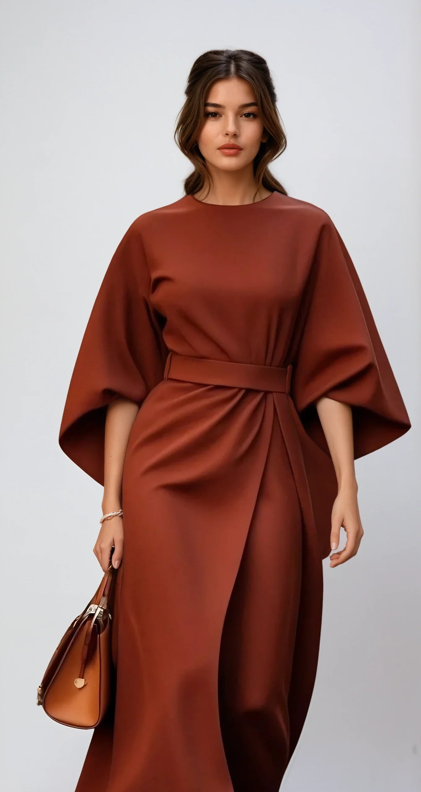 Sukienka Damska z Paskiem | Elegancki Krój | Lekka i Przewiewna Tkanina | Ponadczasowa Klasyka