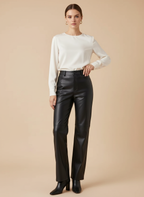Avenja Black Leather Pants Studio - Corrected