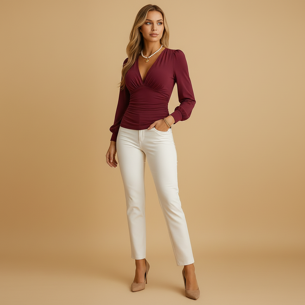 Avenja Burgundy Blouse