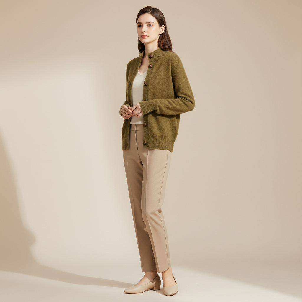 Avenja Khaki Cardigan Studio