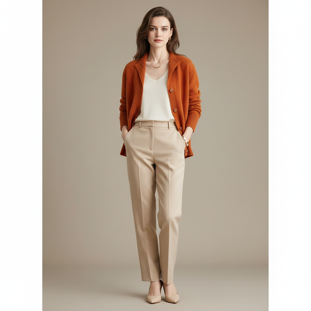 Avenja Orange Cardigan Studio