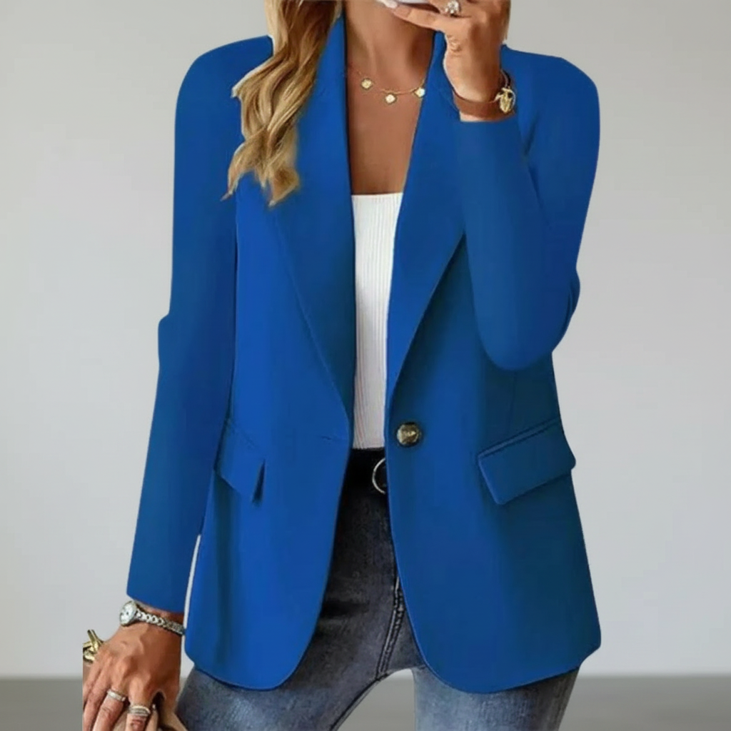 Blauwe blazer studio