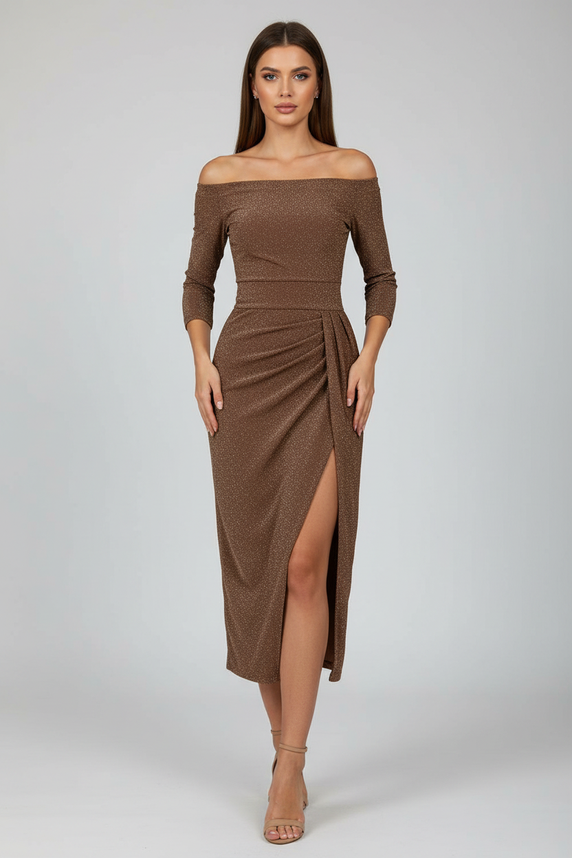 Bruine jurk studiofoto