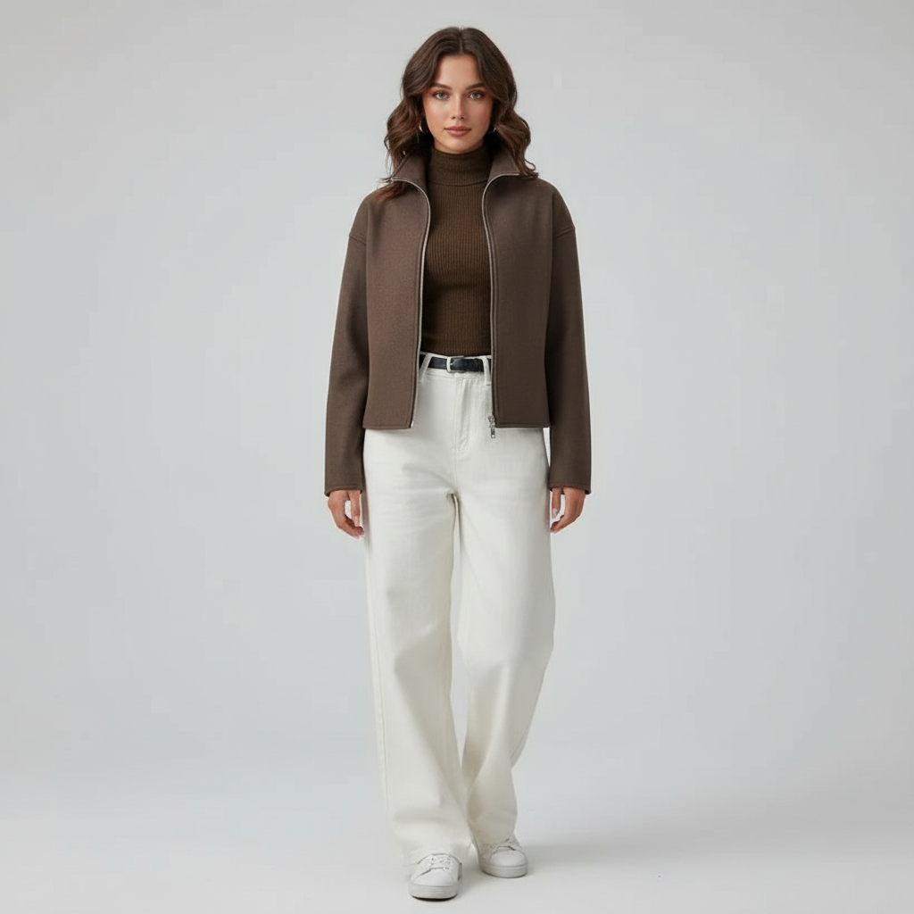 Damska Krótka Kurtka - Bruin