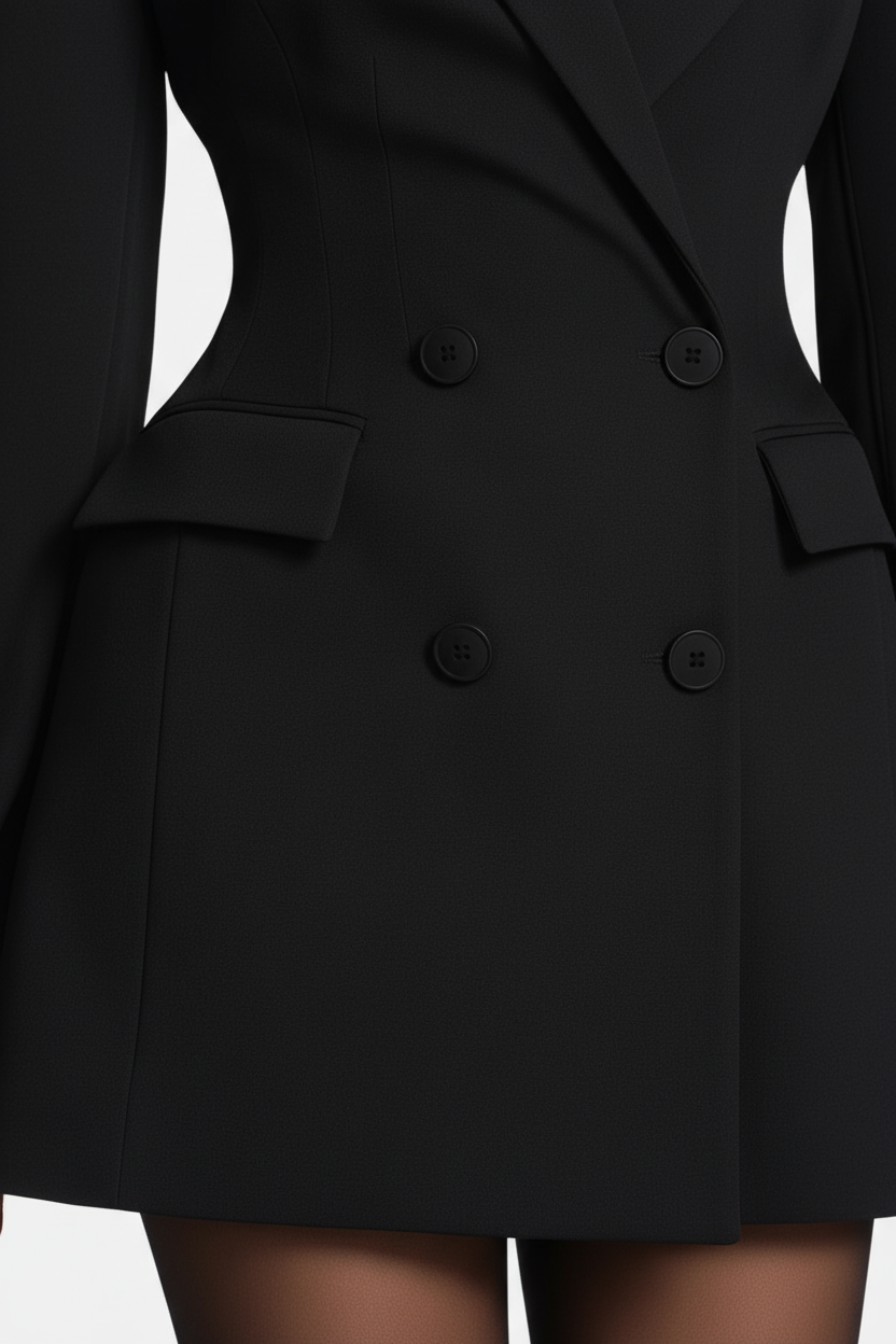 Dubbele knopenrij detail