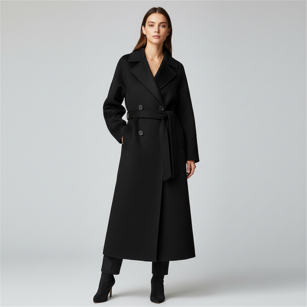 Płaszcz Wełniany Laura - Zwart