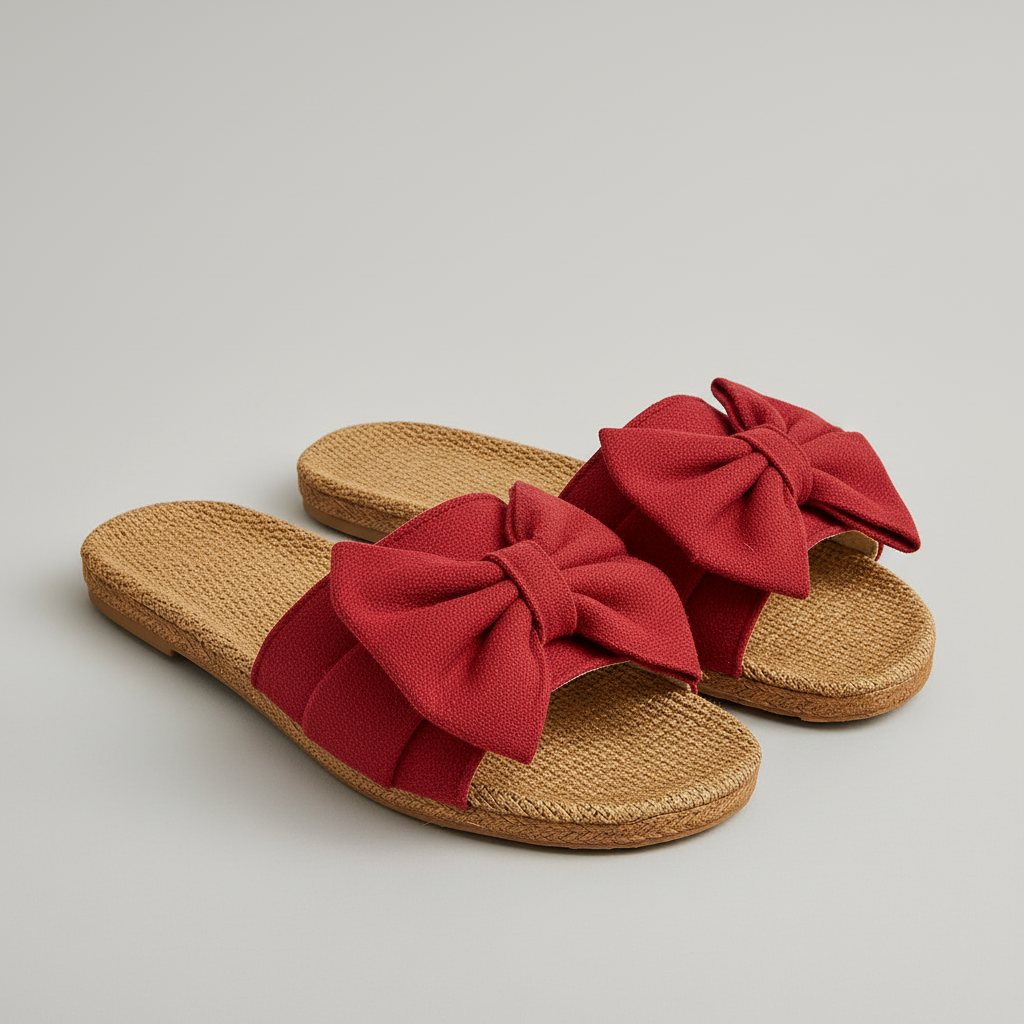 Red product grey background