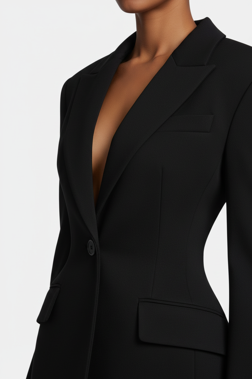 V-hals en revers detail